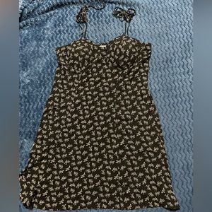 American Eagle Black Floral Mini Dress